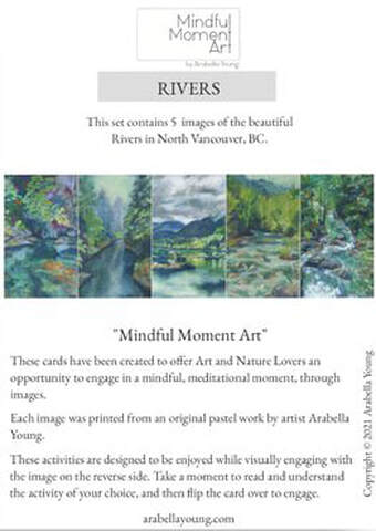 greeting cards north vancouver landscape rivers lynn canyon valley original pastel oil prints arabella young