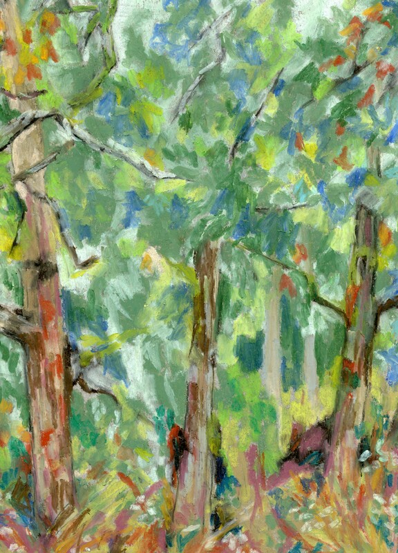 forest sisters art drawing sidney horth hill trees forest artist
