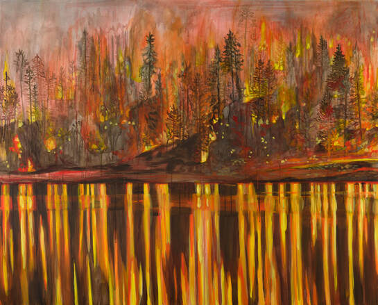 arabella young british columbia canada westcoast artist wildfires bc art forest environmental climate change fires