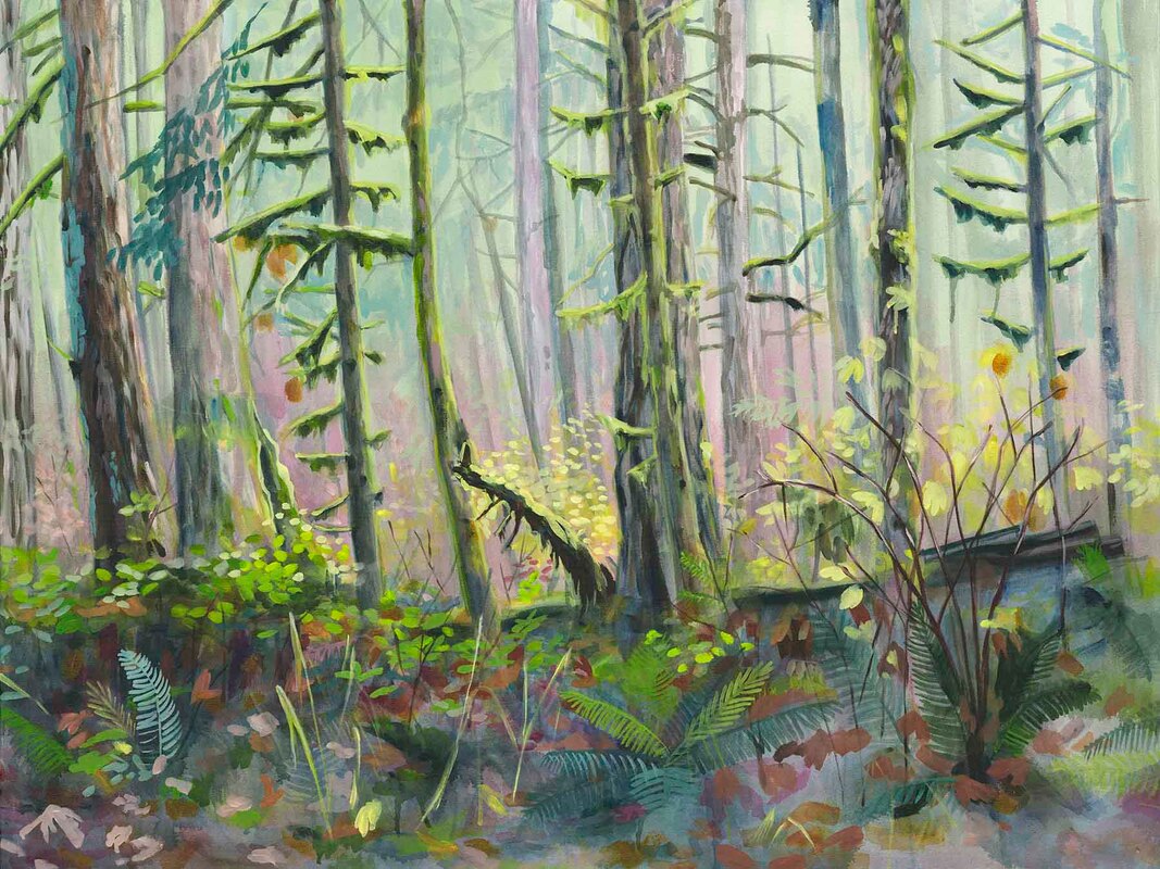 westcoast vancouver island art artist arabella young painting women trees scenic landscape tranquility